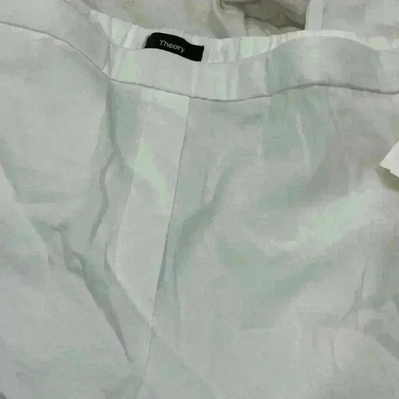 Theory Treeca 'Good Linen' Pull-On Pants in white Size 18 new - Picture 4 of 6